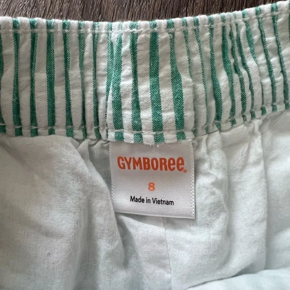 Gymboree Girl Striped White/Green shortssize Small